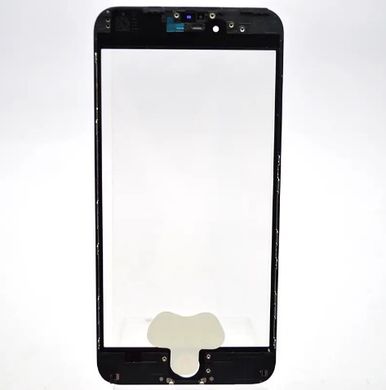 Скло LCD iPhone 6 Plus з рамкою, OCA, та сіточкою спікера Black Original
