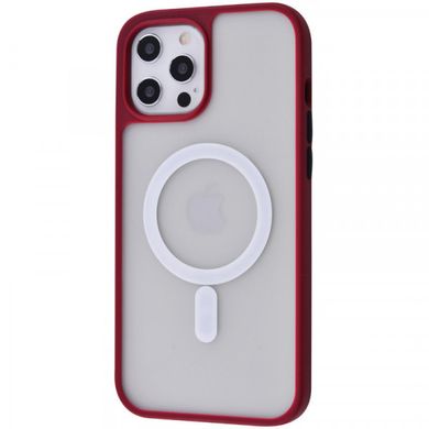 Чехол накладка Matte Color Case TPU с MagSafe для iPhone 12/iPhone 12 Pro Red