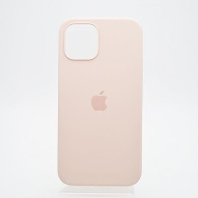 Чехол матовый с логотипом Silicon Case Full Cover для iPhone 12/12 Pro Pink Sand