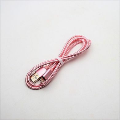 Кабель HOCO X2 "Knitted" iPhone 5/5s/5se/6/6s/6+/6s+ (Lightning) Rose Gold