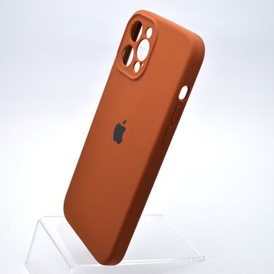 Чехол накладка Silicon Case Full camera для iPhone 12 Pro Max Brown/Коричневый