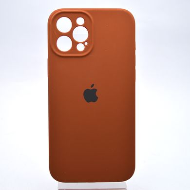 Чохол накладка Silicon Case Full camera для iPhone 12 Pro Max Brown/Коричневий