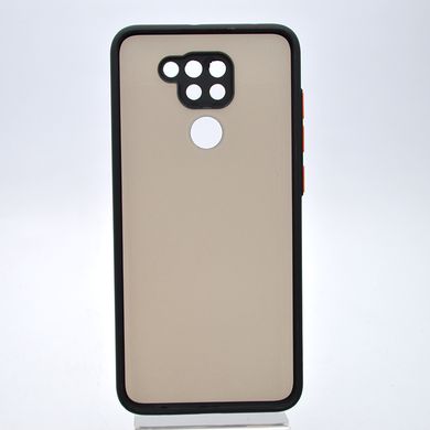 Чехол с полупрозрачной задней крышкой Matte Color Case Full Camera для Xiaomi Redmi Note 9 Черный