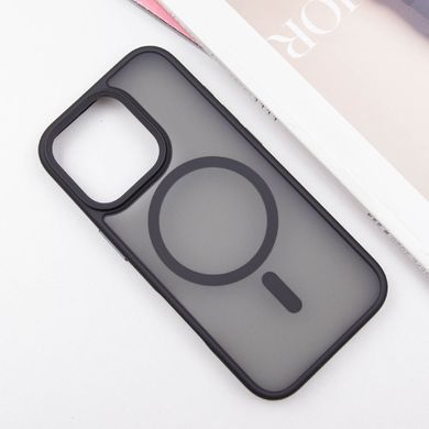 Чехол накладка Metal Buttons with MagSafe для Apple iPhone 16 Pro Black (Черный)