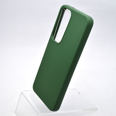 Чехол накладка Silicone case Full Camera Lakshmi для Samsung S23 Galaxy Dark Green/Темно-зеленый