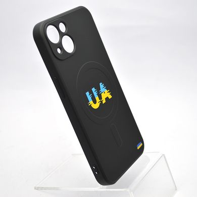 Чохол з патріотичним малюнком Silicone Case Wave Print з MagSafe для iPhone 13 Pro UA Чорний