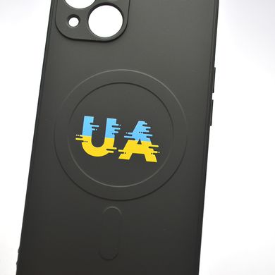 Чехол с патриотическим рисунком Silicone Case Wave Print с MagSafe для iPhone 13 Pro UA Черный
