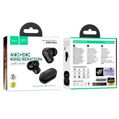 Безпровідні навушники TWS (Bluetooth) Hoco EQ19 Plus Duke V Black (Чорний)