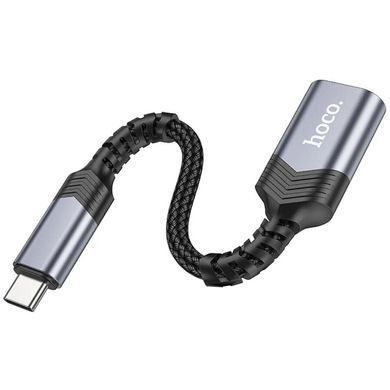 Перехідник OTG Hoco UA24 USB to Type-c Black
