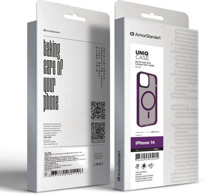Чехол накладка ArmorStandart Uniq MagCase для Apple iPhone 14 Purple