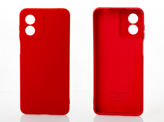 Чехол накладка Silicon Case Full Camera для Moto E13 Red/Красный