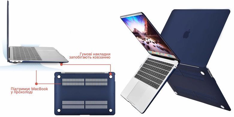 Чехол накладка Crystal Case with Logo для MacBook Pro 16'' M1 Pro 2021 (A4851) Black Matte