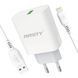Сетевое зарядное устройство ANSTY Q-006-I with Lightning cable 1USB 3A QC3.0 Белый