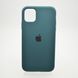 Чехол матовый с логотипом Silicon Case Full Cover для iPhone 11 Dark Green
