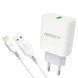 Сетевое зарядное устройство ANSTY Q-006-I with Lightning cable 1USB 3A QC3.0 Белый