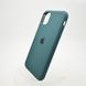 Чехол матовый с логотипом Silicon Case Full Cover для iPhone 11 Dark Green