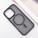 Чехол накладка Metal Buttons with MagSafe для Apple iPhone 16 Pro Black (Черный)