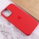 Чехол накладка Silicone Case Full Cover with MagSafe для iPhone 13 Pro Max Red Original(красный)