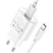 Сетевое зарядное устройство Hoco C109A Fighter 1USB QC 3.0 18W с кабелем USB - Type-C White