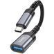Перехідник OTG Hoco UA24 USB to Type-c Black