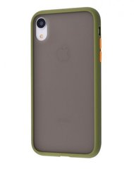 Чохол з напівпрозорою задньою кришкою Matte Color Case TPU для iPhone XR 6.1" Army Green