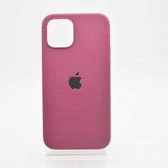 Чохол матовий з логотипом Silicon Case Full Cover для iPhone 12/12 Pro Maroon