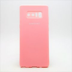 Матовый чехол New Silicon Cover для Samsung N950 Galaxy Note 8 Pink Copy