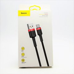 Кабель Baseus cafule Cable USB Type-C 3A 0.5m Red-Black CATKLF-A91