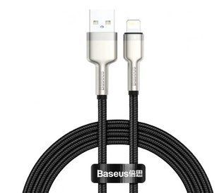 Кабель Baseus Cafule Metal Series Lightning 2.4A 1M Black CALJK-A01