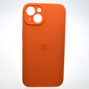 Силиконовый чехол накладка Silicon Case Full Camera для iPhone 13 Golden Orange