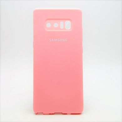 Матовый чехол New Silicon Cover для Samsung N950 Galaxy Note 8 Pink (C)