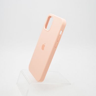 Чохол матовий з логотипом Silicon Case Full Cover для iPhone 12/12 Pro Grapefruit