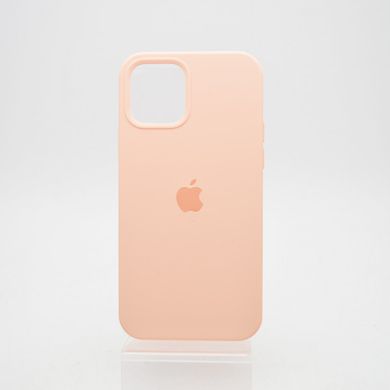 Чехол матовый с логотипом Silicon Case Full Cover для iPhone 12/12 Pro Grapefruit