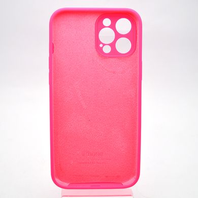 Чохол накладка Silicon Case Full camera для iPhone 12 Pro Max Hot Pink/Яскраво-рожевий