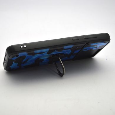 Чехол противоударный Armor Case CamShield для Samsung A045 Galaxy A04 Army Blue/Камуфляж синий