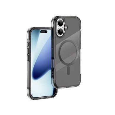 Прозорий чохол накладка WiWu Titanium Case With MagSafe MCC-702 для iPhone 17 Transparent Black