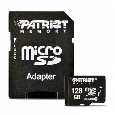 Карта памяти Patriot 128GB microSDXC class 10 UHS-I LX (PSF128GMCSDXC10)