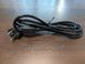 Мережевий кабель для блока живлення VDE 3C x 0.75 mm (3pin, 1.8 м) L-подібна вилка Black