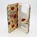 Чехол универсальный с цветами для телефона CMA Book Cover Big Flowers 5.5" дюймов Khaki Gold-Red