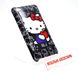 Чехол накладка пластик для iPod touch 4 Hello Kitty Black