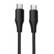 Кабель Hoco X124 Bien Silicone Type-C to Type-C 60W 1m Black