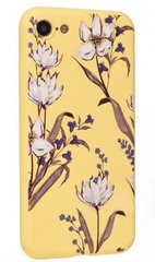 Чехол с цветами Flowers Series Matte Silicone Case для iPhone 7/8/SE 2020 Yellow