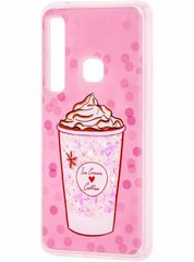 Чохол з переливаючимися блискітками Lovely Stream для Samsung A920 Galaxy A9 (2018) ice cream coffe pink