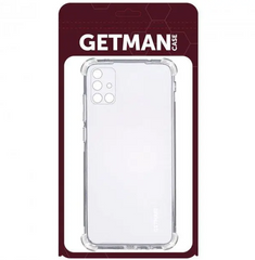 Силиконовый прозрачный чехол накладка TPU WXD Getman для Samsung A71 Galaxy A715 Transparent