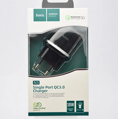 Зарядний пристрій для телефону мережевий (адаптер) Hoco N3 Special 1 USB 3A QC3.0 Black