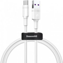 Кабель Baseus (CATSH-B02) Huawei Quick Charge Type C Cable 5A (1m) White