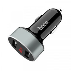 Автомобильная зарядка с дисплеем HOCO Z26 High Praise With Digital Display 2 USB 2.1A Black