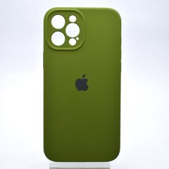 Чехол накладка Silicon Case Full camera для iPhone 12 Pro Max Army Green/Зеленый