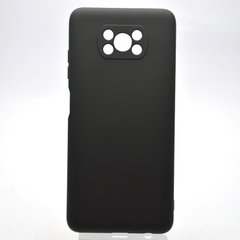 Чехол накладка Silicon Case Full Camera для Xiaomi Poco X3 Black