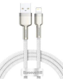 Кабель Baseus Cafule Metal Series Lightning 2.4A 1M White CALJK-A02